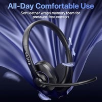Weatwo Bluetooth Headset CVC8.0 Zajszűrő Dupla Mikrofonnal, 30+ Óra Beszédidő, Vezeték Nélküli Fülhallgató PC Mobil Irodai Használatra 4