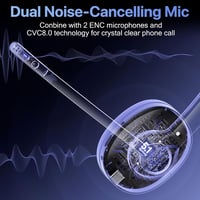 Weatwo Bluetooth Headset CVC8.0 Zajszűrő Dupla Mikrofonnal, 30+ Óra Beszédidő, Vezeték Nélküli Fülhallgató PC Mobil Irodai Használatra 3