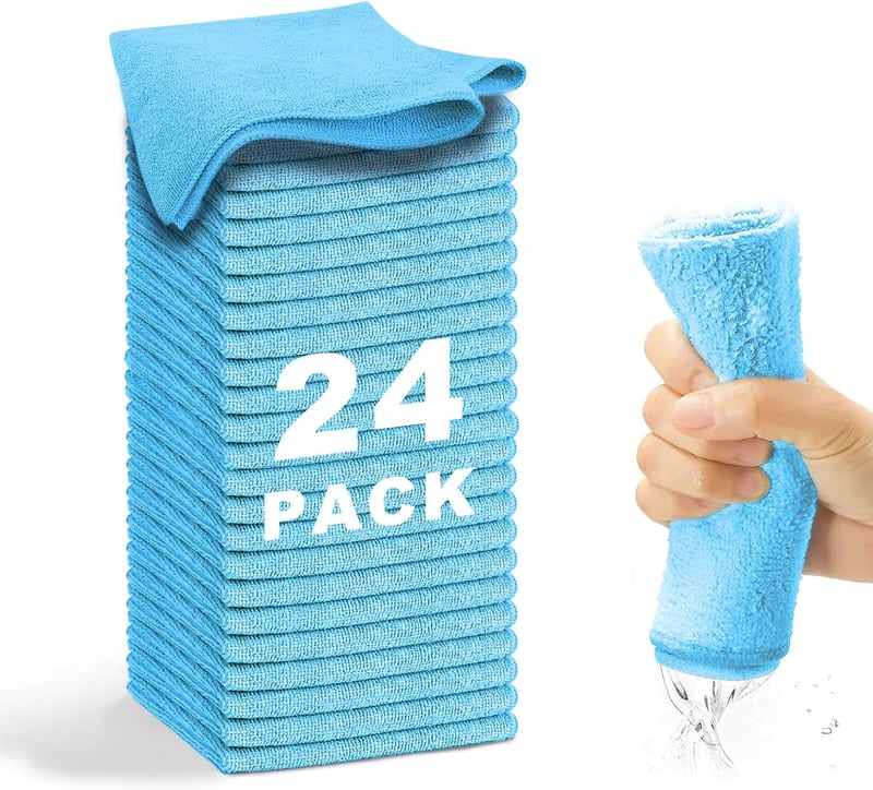 WEAWE Fekete Mikroszálas Tisztítókendő 33x33cm 12db Szett
