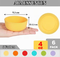 webake 6 ks silikónových misiek s viečkom, 4 oz sada misiek na snack, misky na müsli s viečkom, misky na omáčky, pochutiny, dezerty a dipy 2
