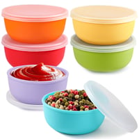 webake 6 ks silikónových misiek s viečkom, 4 oz sada misiek na snack, misky na müsli s viečkom, misky na omáčky, pochutiny, dezerty a dipy 1