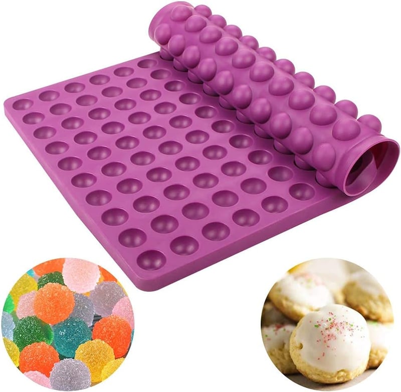 webake Kutyacsemege Szilikon Sütőforma 140 Üregű Félgömb Lila Kutyakeksz Forma