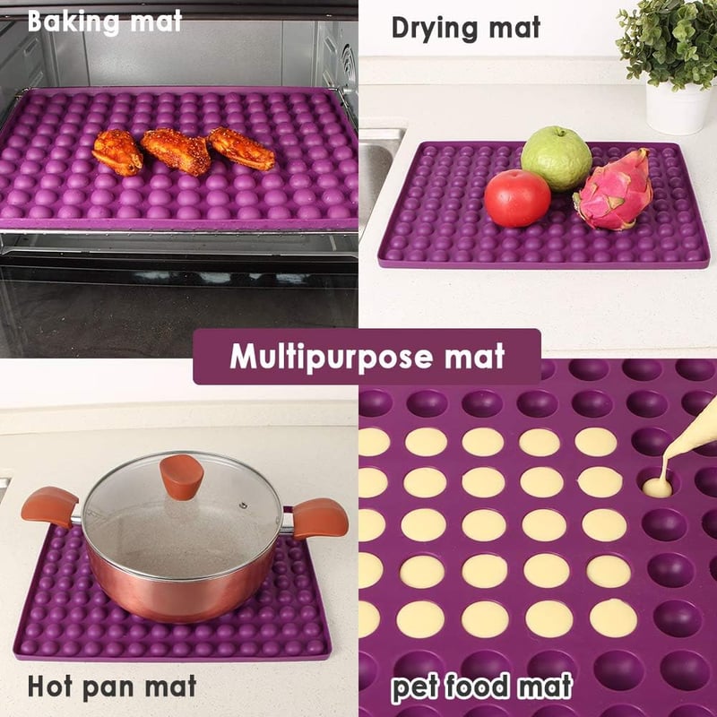 webake Kutyacsemege Szilikon Sütőforma 140 Üregű Félgömb Lila Kutyakeksz Forma