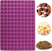 webake Kutyacsemege Szilikon Sütőforma 140 Üregű Félgömb Lila Kutyakeksz Forma 3
