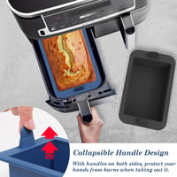 Webake szilikon kenyérsütő forma légfriteuzhez 2 db 500g kenyér és sütemény sütéshez 3