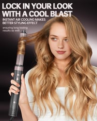 Webeauty 4 v 1 sada na úpravu vlasov Airstyler, fén na vlasy s 2 kulmami, ružová, 100-240 V 8