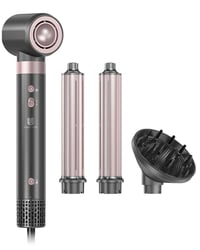 Webeauty 4 v 1 sada na úpravu vlasov Airstyler, fén na vlasy s 2 kulmami, ružová, 100-240 V 1
