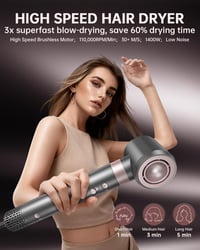 Webeauty 4 v 1 sada na úpravu vlasov Airstyler, fén na vlasy s 2 kulmami, ružová, 100-240 V 4