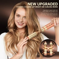 Webeauty 7 v 1 súprava na úpravu vlasov Mokka – 1400 W iónový sušič vlasov, automatická kulma, žehlička na vlasy, difuzér, 500 miliónov záporných iónov, duálne napätie 6