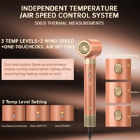 Webeauty 7 v 1 súprava na úpravu vlasov Mokka – 1400 W iónový sušič vlasov, automatická kulma, žehlička na vlasy, difuzér, 500 miliónov záporných iónov, duálne napätie 9