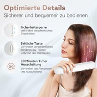 webeauty Vezeték nélküli 200 millió negatív ionos hajkiegyenesítő kefe mini, tölthető, USB-C kábellel, fehér 6