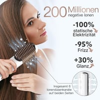 webeauty Vezeték nélküli 200 millió negatív ionos hajkiegyenesítő kefe mini, tölthető, USB-C kábellel, fehér 2