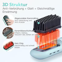 webeauty Vezeték Nélküli Hajegyenesítő Kefe, Negatív Ion Technológia, Hordozható Mini Egyenesítő, USB-C Töltéssel 6
