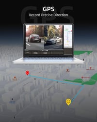 WeBeqer 4K Tükör Menetrögzítő Kamera 10" IPS Érintőképernyővel, 1080P Tolatókamera, GPS, 64GB Kártya, 170° Látószög, G-Szenzor, Parkolási Mó 5