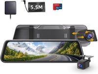 WeBeqer 4K Tükör Menetrögzítő Kamera 10" IPS Érintőképernyővel, 1080P Tolatókamera, GPS, 64GB Kártya, 170° Látószög, G-Szenzor, Parkolási Mó 1