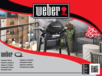 Stojan Weber Compact pre všetky modely Weber Q, ľahký držiak na gril s odkladacou policou, montáž bez náradia, čierny (3400855) 6