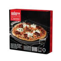 Weber Crafted 8861 kameň na pizzu na gril, rovnomerné udržiavanie tepla, chrumkavé cesto na pizzu, sivý, s oceľovými rukoväťami, používaný stav 7