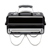 Prenosný gril na drevené uhlie Weber Go-Anywhere s poklopom, skladacími nohami, porcelánom smaltovanou nádobou, reguláciou prúdenia vzduchu, na kempovanie 2