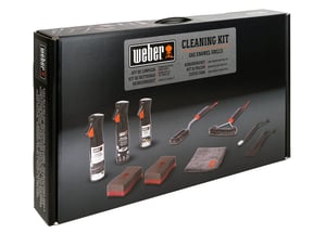 Weber komplet za čišćenje emajliranih roštilja - 3 četke za roštilj, sredstvo za čišćenje rešetki i emajla (300 ml), sprej protiv prianjanja 200 ml, krpa od mikrovlakana, strugalica, 2 spužvice (18284)