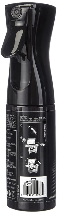 Weber sprej na ochranu liatiny 200 ml, jemný rozprašovač, ochrana proti hrdzi pre grilovacie rošty a liatinové prvky, bez obsahu prísad, bez vplyvu na chuť (17889) 2