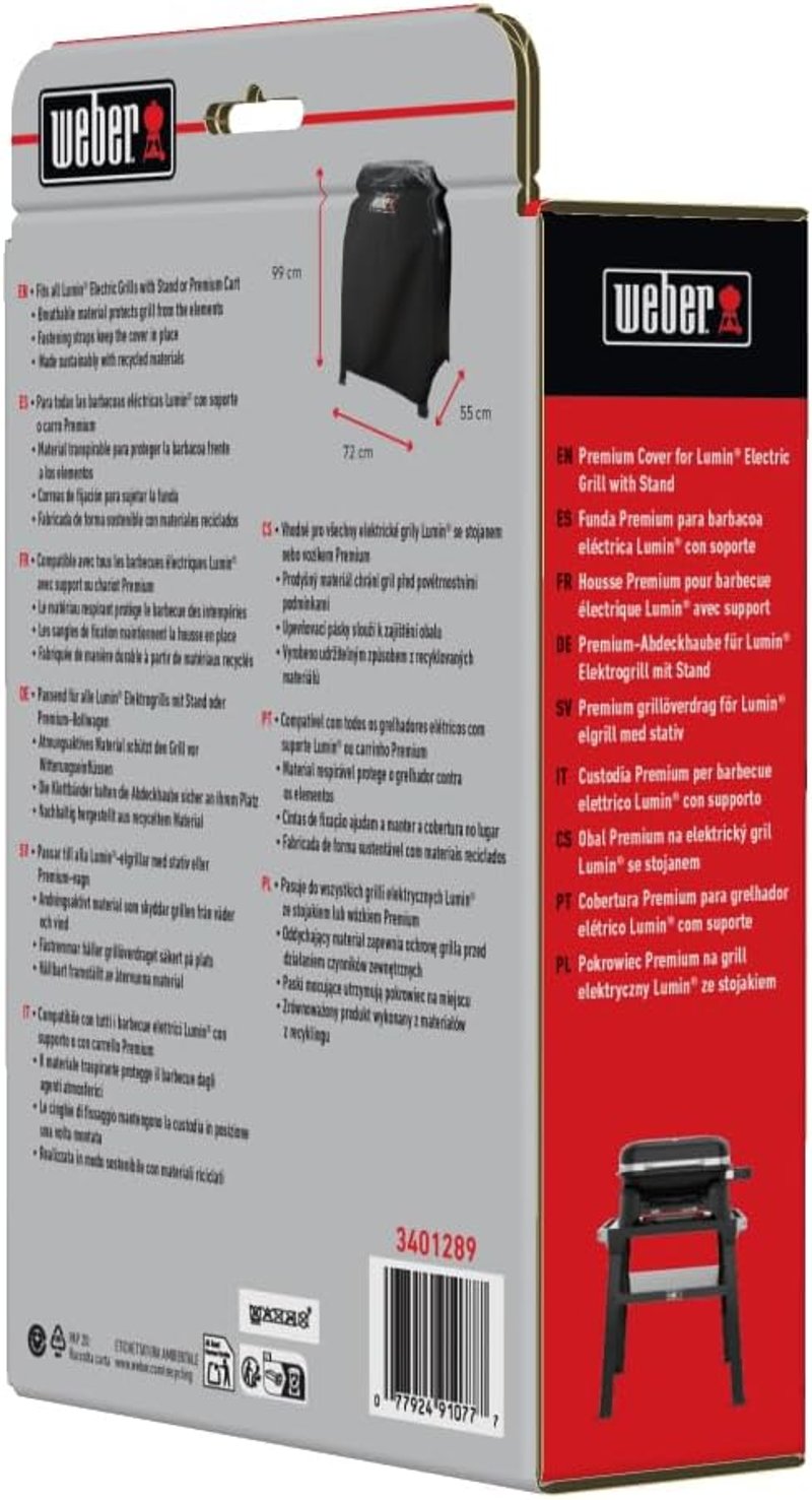 Weber Premium Grill Takaró Lumin Állvánnyal, Lélegző, UV és Vízálló