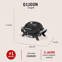 Plynový gril Weber Q 1100N – Kompaktný záhradný plynový barbecue gril 4