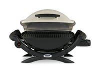 Weber Q1000 gázgrill, 43x32 cm grillfelület, 1 égő, porcelánzománcos öntöttvas rács, alumínium fedél, hordozható BBQ grill, titán színű (50060079) 3