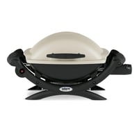 Weber Q1000 gázgrill, 43x32 cm grillfelület, 1 égő, porcelánzománcos öntöttvas rács, alumínium fedél, hordozható BBQ grill, titán színű (50060079) 2