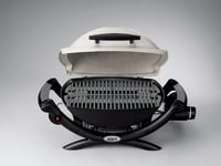 Weber Q1000 gázgrill, 43x32 cm grillfelület, 1 égő, porcelánzománcos öntöttvas rács, alumínium fedél, hordozható BBQ grill, titán színű (50060079) 6