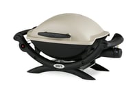 Weber Q1000 gázgrill, 43x32 cm grillfelület, 1 égő, porcelánzománcos öntöttvas rács, alumínium fedél, hordozható BBQ grill, titán színű (50060079) 1