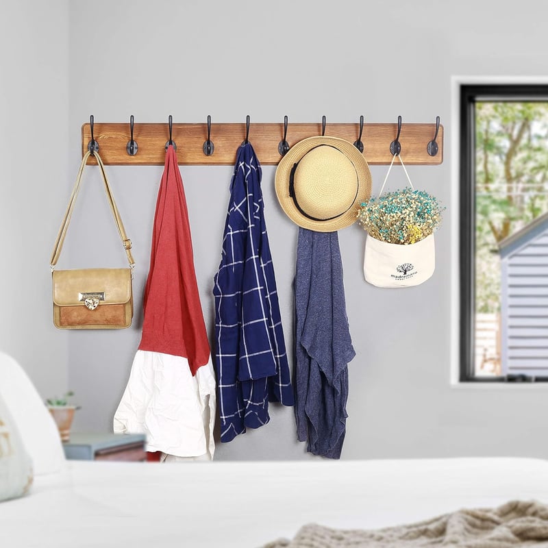 WEBI Rustic Falra Szerelhető Kabátakasztó 10 Horgos 98cm