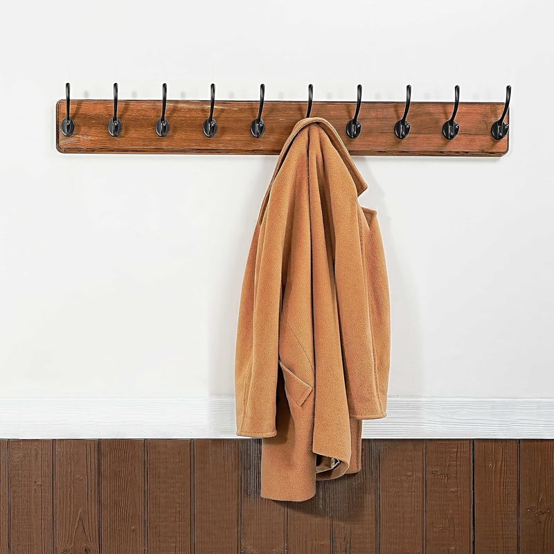 WEBI Rustic Falra Szerelhető Kabátakasztó 10 Horgos 98cm
