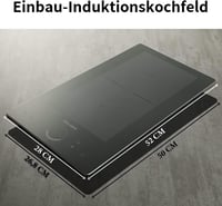 Weceleh 2 égős beépíthető indukciós főzőlap, érintésvezérlés, gyerekzár, 28cm, 3500W 7