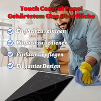 Plită vitroceramică încorporabilă Weceleh, 4 zone, 60 cm, 6000 W 5