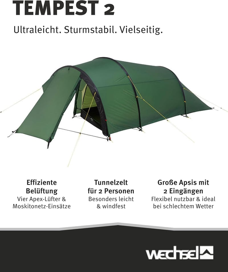 Wechsel Tempest 2 Zero-G alagút sátor kempinghez és túrázáshoz - 2 PERS.