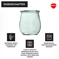 Set 12 borcane rotunde Weck Tulip 220 ml, transparente, mini borcane pentru conserve 4
