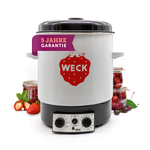 Weck WAT 15 električni lonac za konzerviranje, emajlirani, 29 litara, s tajmerom, 2000 W, crni