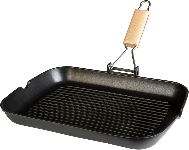 WECOOK! Ecostone aluminijska neprijanjajuća grill tava – rebrasta, 34 x 24 cm
