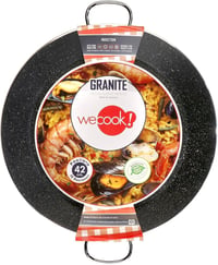 WECOOK! Granitová panvica na paellu, indukčná, 46 cm, 12 porcií, lisovaný hliník, nepriľnavý povrch bez PFOA, hrúbka 3 mm, sklokeramika, plyn, vhodná do umývačky riadu 7