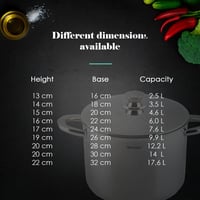 WECOOK rozsdamentes acélból készült fedeles edény 20 cm - 4.6 L 9