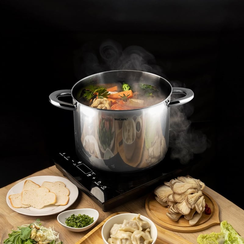 WECOOK rozsdamentes acélból készült fedeles edény 20 cm - 4.6 L