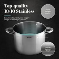 WECOOK rozsdamentes acélból készült fedeles edény 20 cm - 4.6 L 4