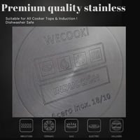 WECOOK! Rozsdamentes Edény 12 cm Indukciós 0,7 L Egyszemélyes 9