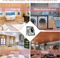 WeCooper Rozsdamentes Acél Szellőzőrács 125 mm - Időjárásálló Lamellás Szellőzőnyílás Ezüst Színben Elszívóhoz, Ventilációs Rendszerekhez 7