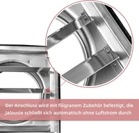 WeCooper Rozsdamentes Acél Szellőzőrács 150 mm - Állítható Lamellákkal, Időjárásálló Ezüst Szellőztető Nyílás Fürdőszobába, Konyhába 3