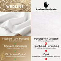 WEDLINE svadobná dekoratívna plsť v rolke 80 cm x 100 m biela netkaná textília na svadbu krst obrus s možnosťou strihania na mieru 8
