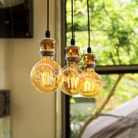 WEDNA Edison Vintage E27 LED žarulja, 6W prigušiva G80 žarulja, 2700K toplo bijela, 700 lm, jantarno staklo, retro dekorativna žarulja - 4 komada 7