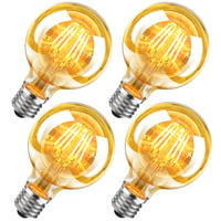 WEDNA Edison Vintage E27 LED žarulja, 6W prigušiva G80 žarulja, 2700K toplo bijela, 700 lm, jantarno staklo, retro dekorativna žarulja - 4 komada 1