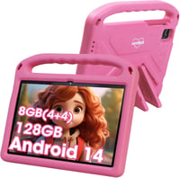 Weelikeit 10" Gyerektablet Android 14 Rendszerrel - 8GB RAM, 128GB Tárhely, 6000mAh Akkumulátor, Dupla Kamera, Rózsaarany Színben Kisgyermek 1
