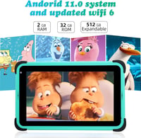 weelikeit 7 colos gyerek tablet, Android, 2 GB RAM, 32 GB - zöld 4
